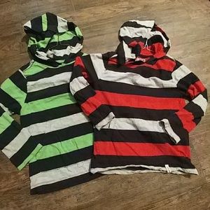 2 stripped hoodiesBOGO